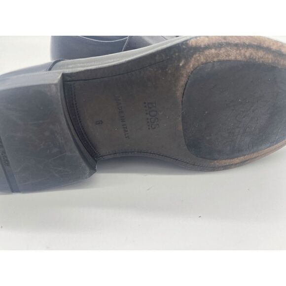 Hugo Boss Men Shoes Lace Up Leather Shoes Sz 6 Made in Italy Black main image 7